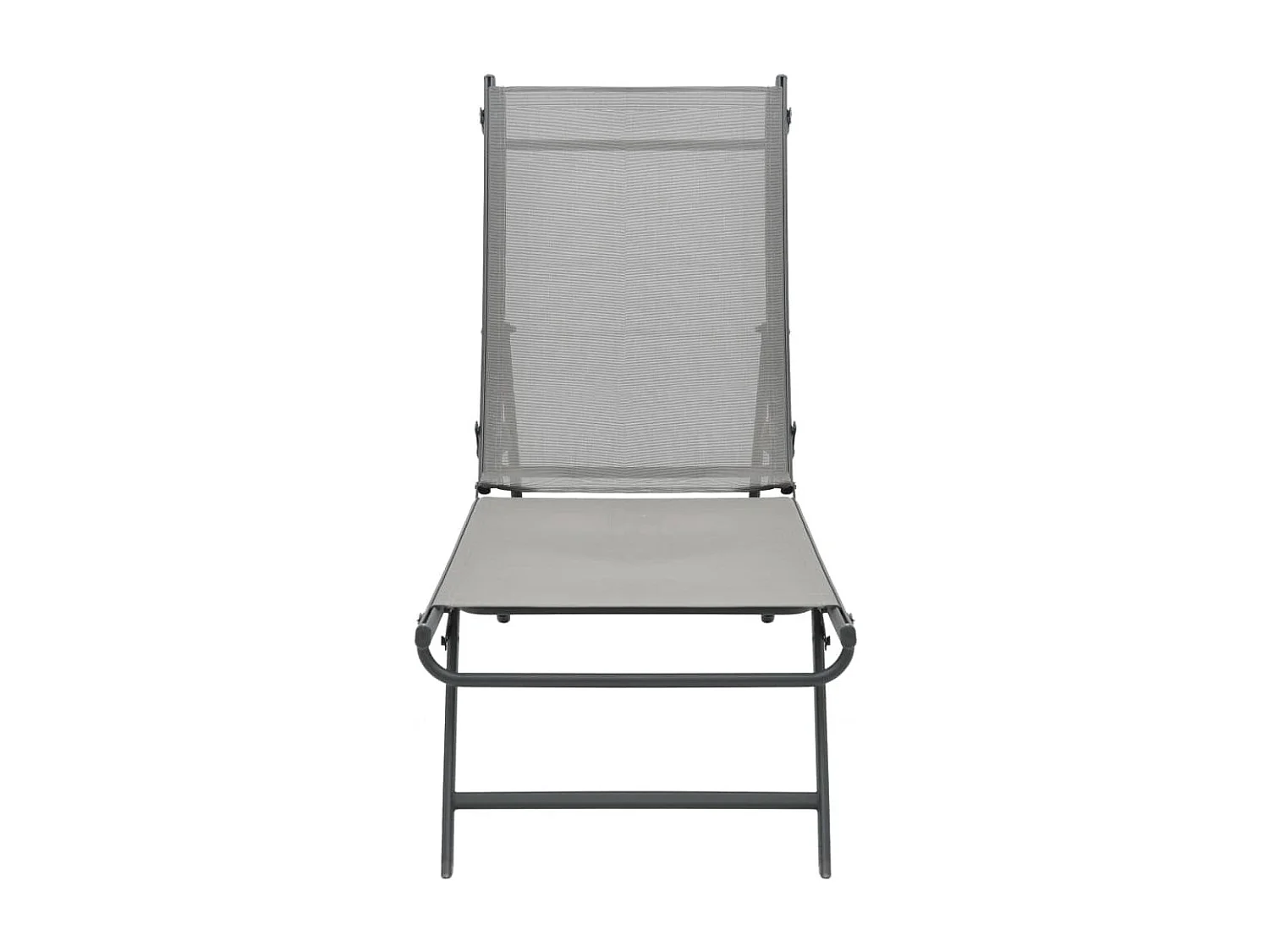 Chaises longues 2 pcs Textilène et acier