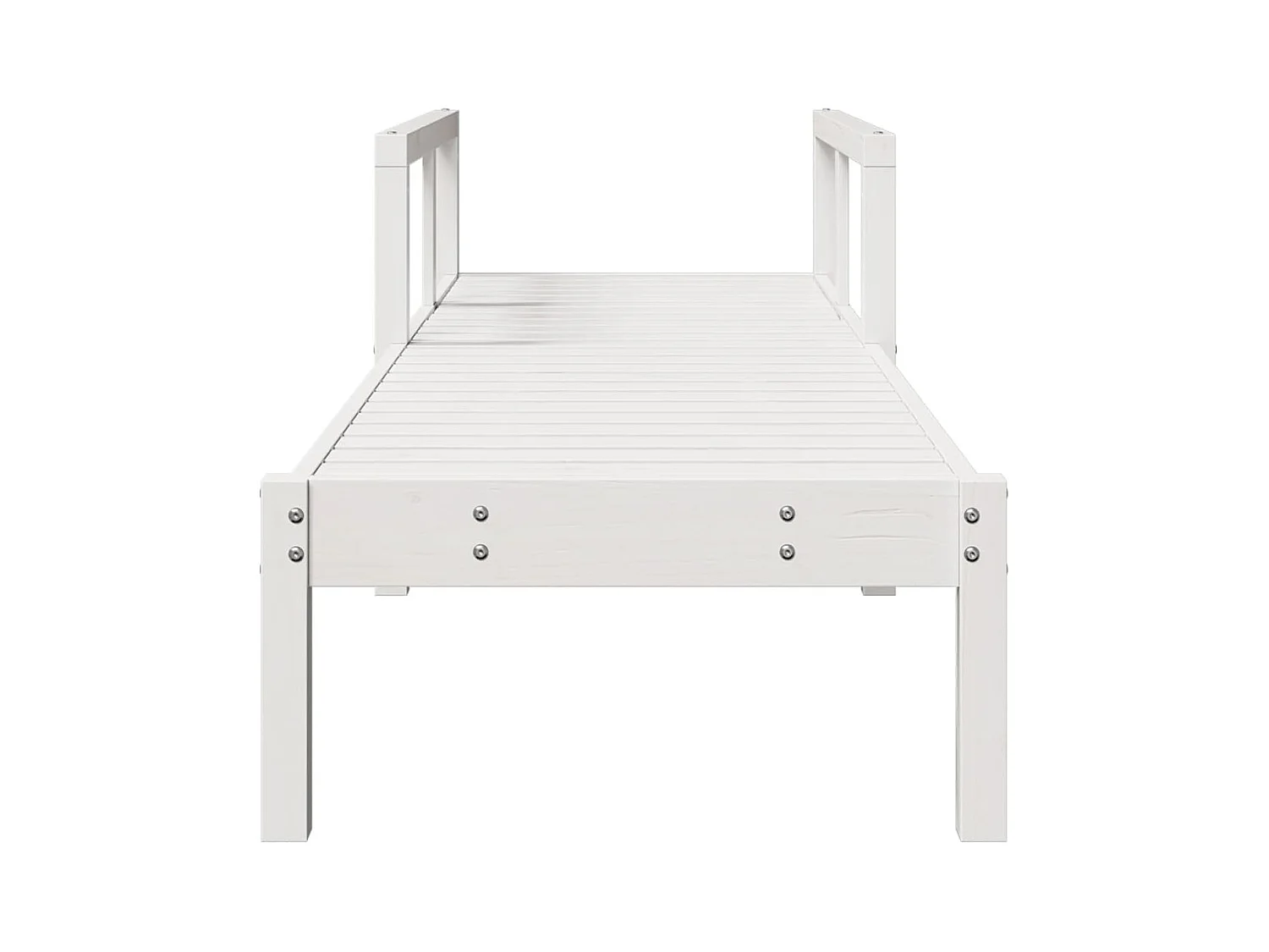 Chaise longue blanc 199,5x62x55 bois massif de pin