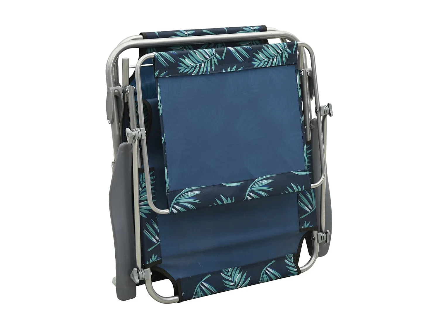 Chaise longue avec auvent Acier Motif de feuilles