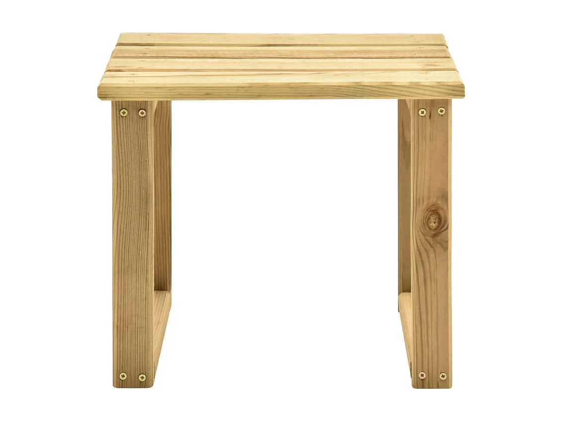 Chaise longue de jardin avec table et coussin Pin imprégné 11