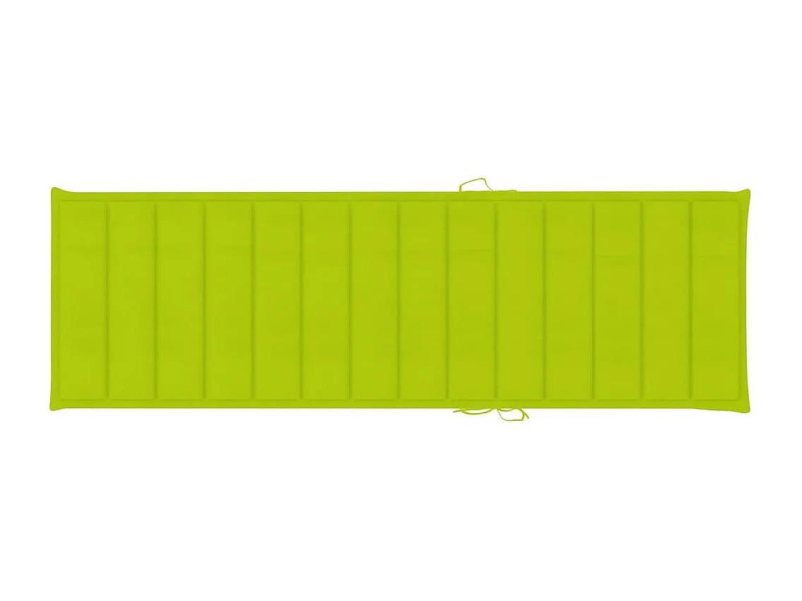 Chaise longue avec coussin vert vif Bois de pin imprégné