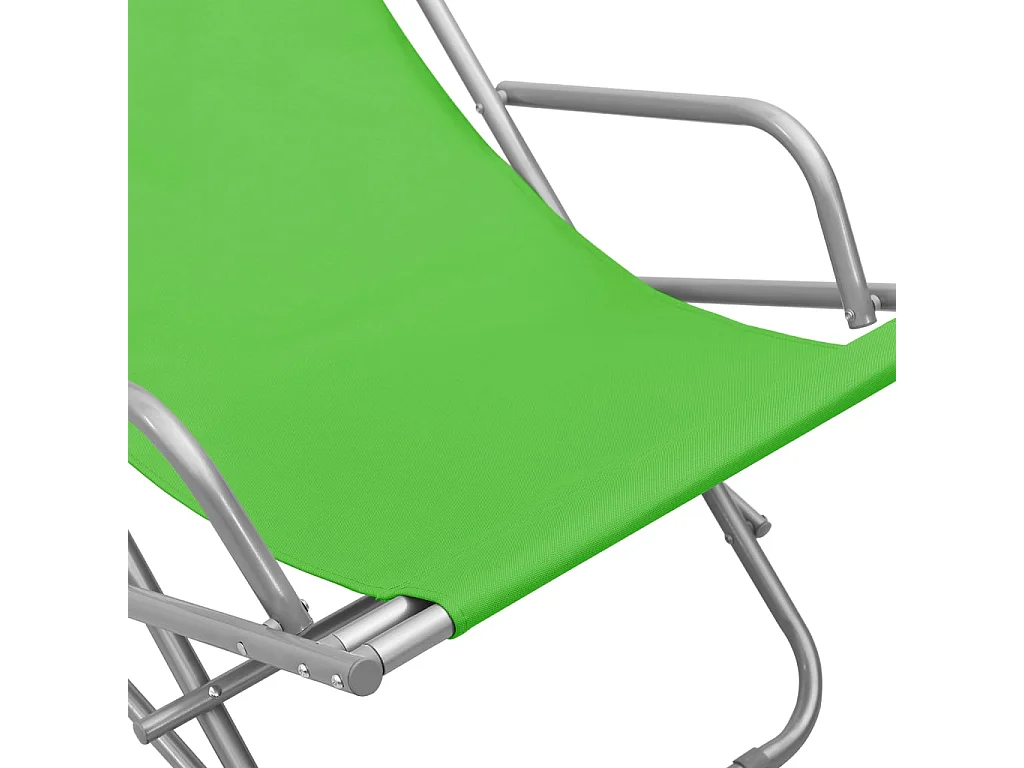 Chaises à bascule 2 pcs Acier Vert
