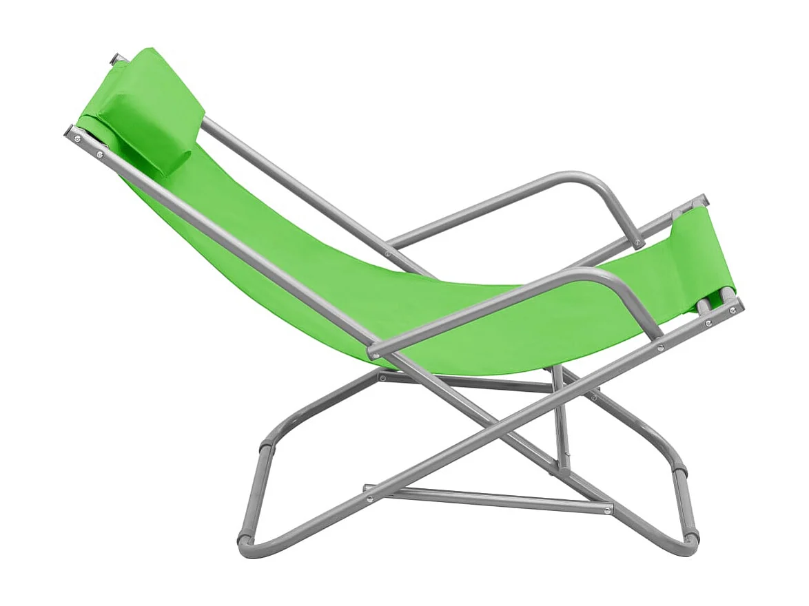 Chaises à bascule 2 pcs Acier Vert