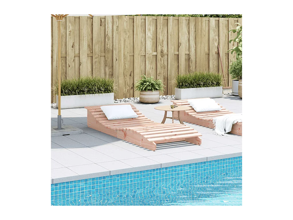 Chaise longue 205x80x31,5 bois massif de douglas