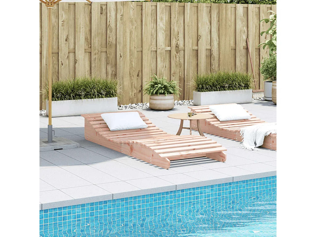 Chaise longue 205x80x31,5 bois massif de douglas