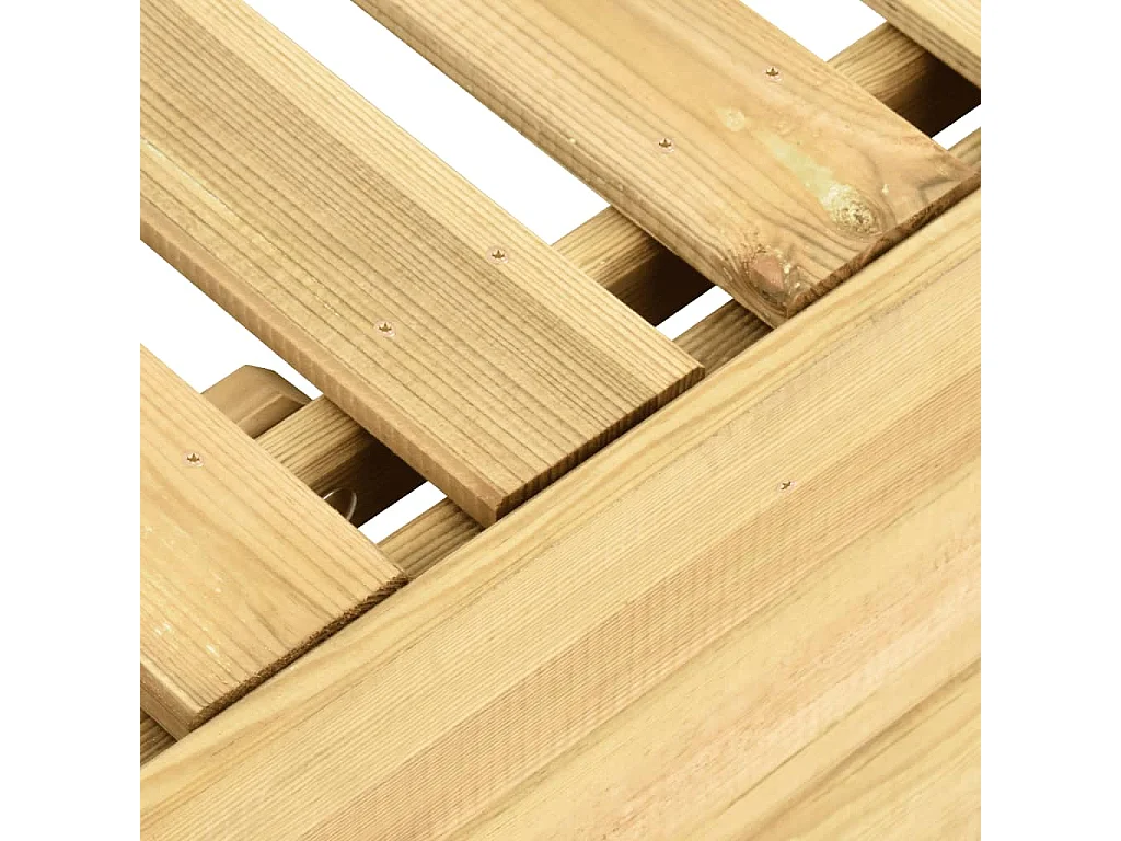 Chaise longue avec table Bois de pin imprégné de vert