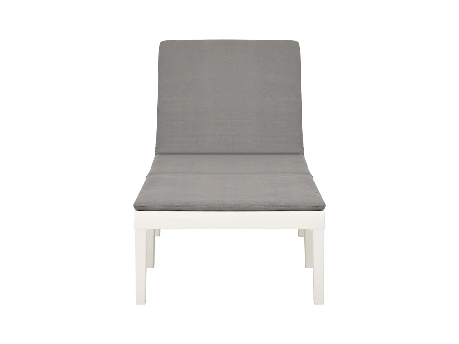 Chaise longue avec coussin Plastique Blanc