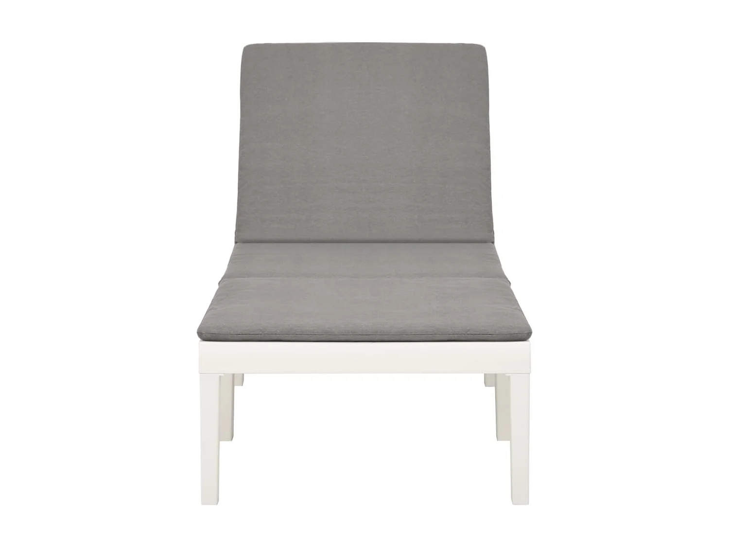 Chaise longue avec coussin Plastique Blanc