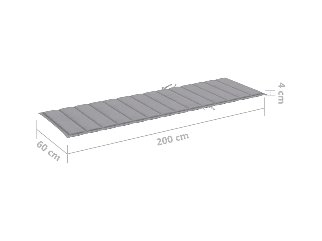 Chaise longue de jardin avec coussin Bambou 2