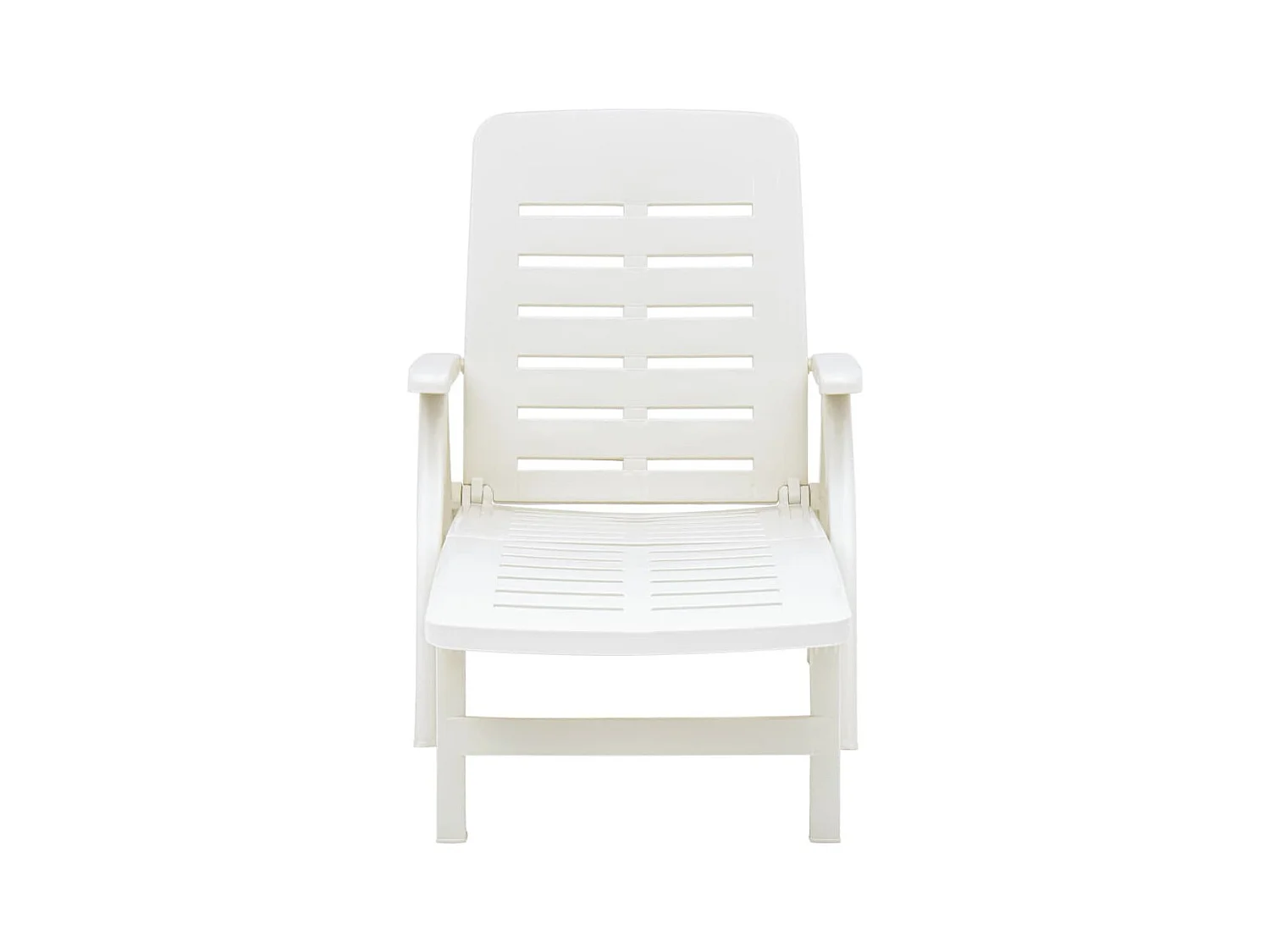 Chaise longue pliable Plastique Blanc 2