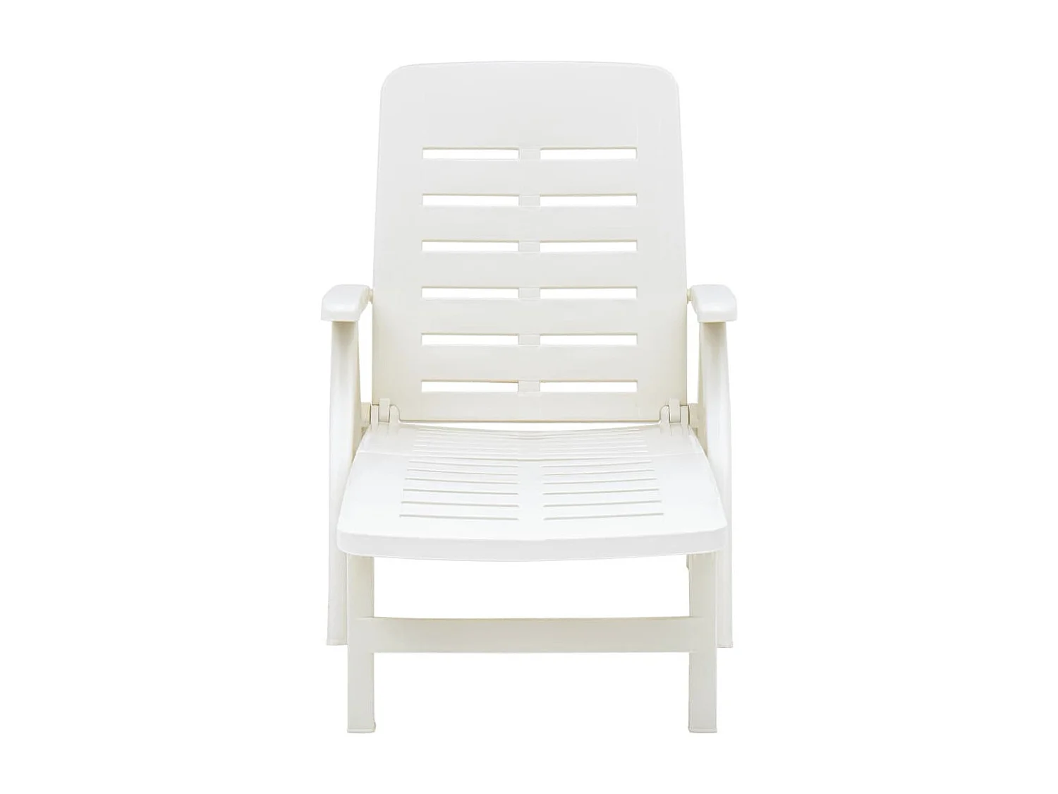 Chaise longue pliable Plastique Blanc 2