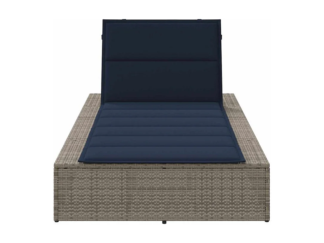 Transat avec coussin flottant gris résine tressée