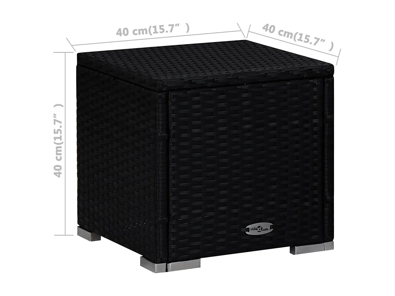 Chaises longues de jardin table à thé 3 pcs Résine tressée Noir 4