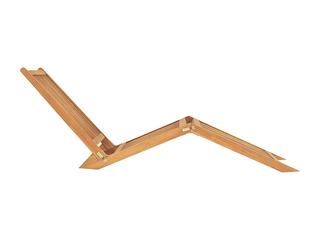 Chaise longue Bois de teck solide 2