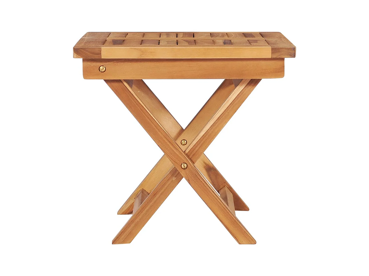 Chaise longue avec table et coussin Bois de teck solide