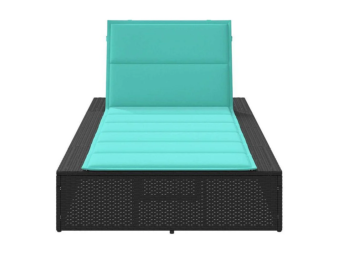 Transat avec coussin flottant noir résine tressée