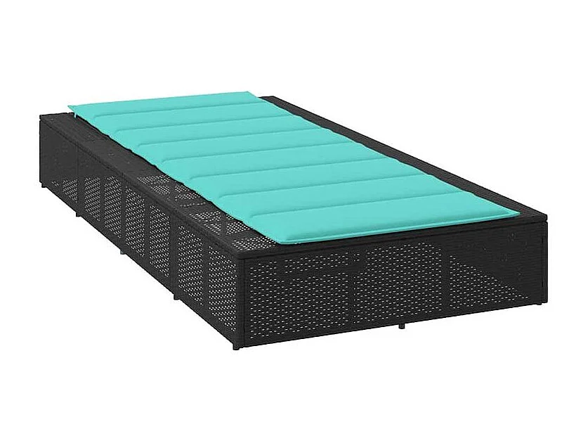 Transat avec coussin flottant noir résine tressée