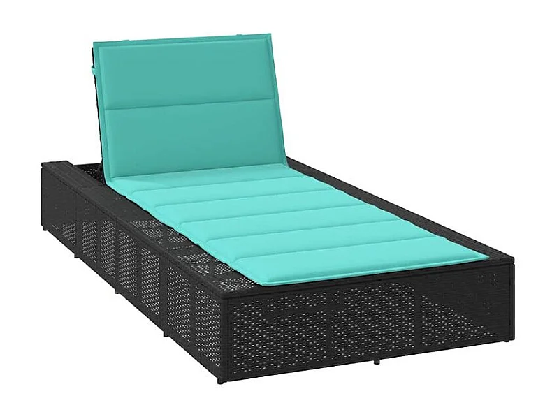 Transat avec coussin flottant noir résine tressée