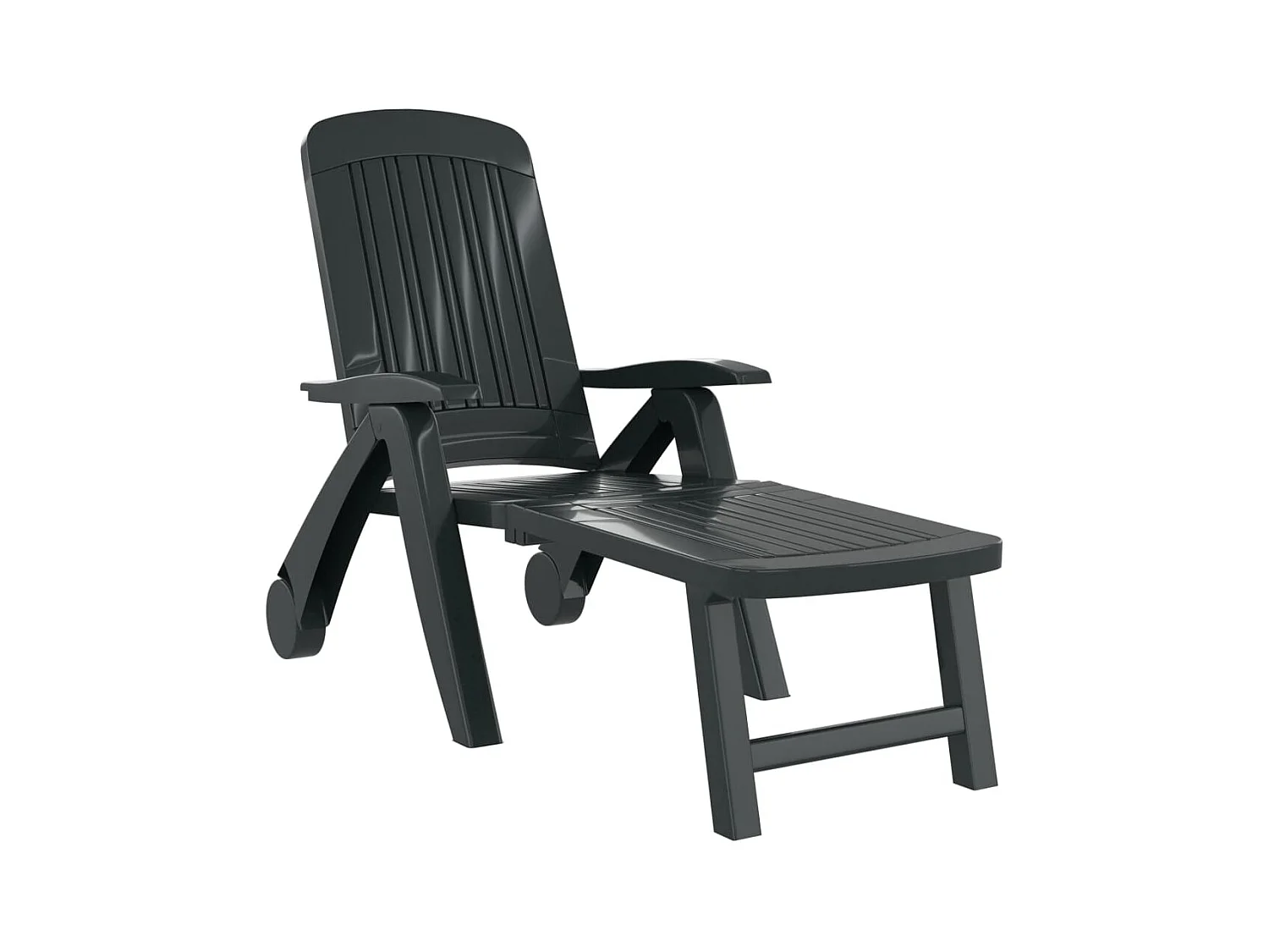 Chaise longue pliable Polypropylène Vert