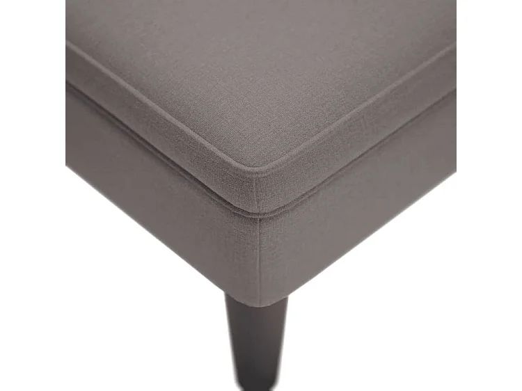 Fauteuil long avec coussin et accoudoir droit taupe tissu