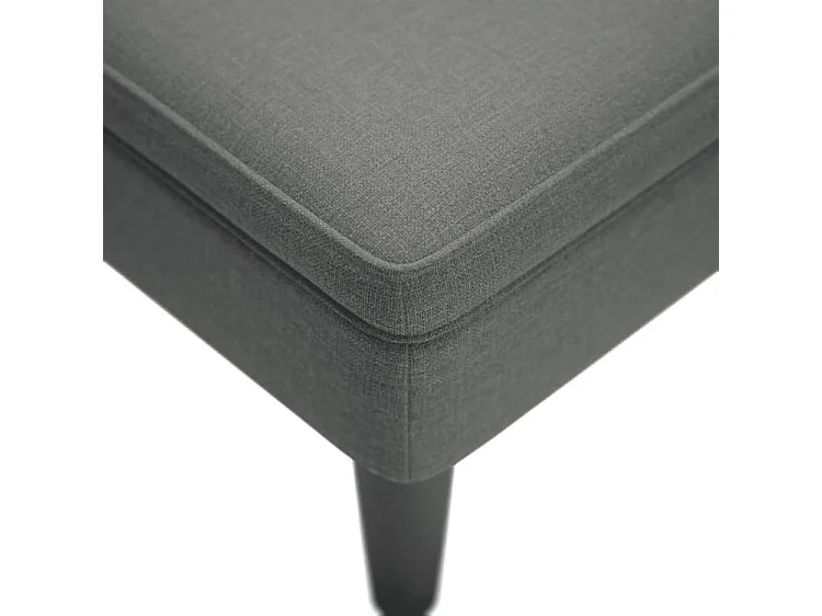 Fauteuil long avec coussin et accoudoir droit gris foncé tissu