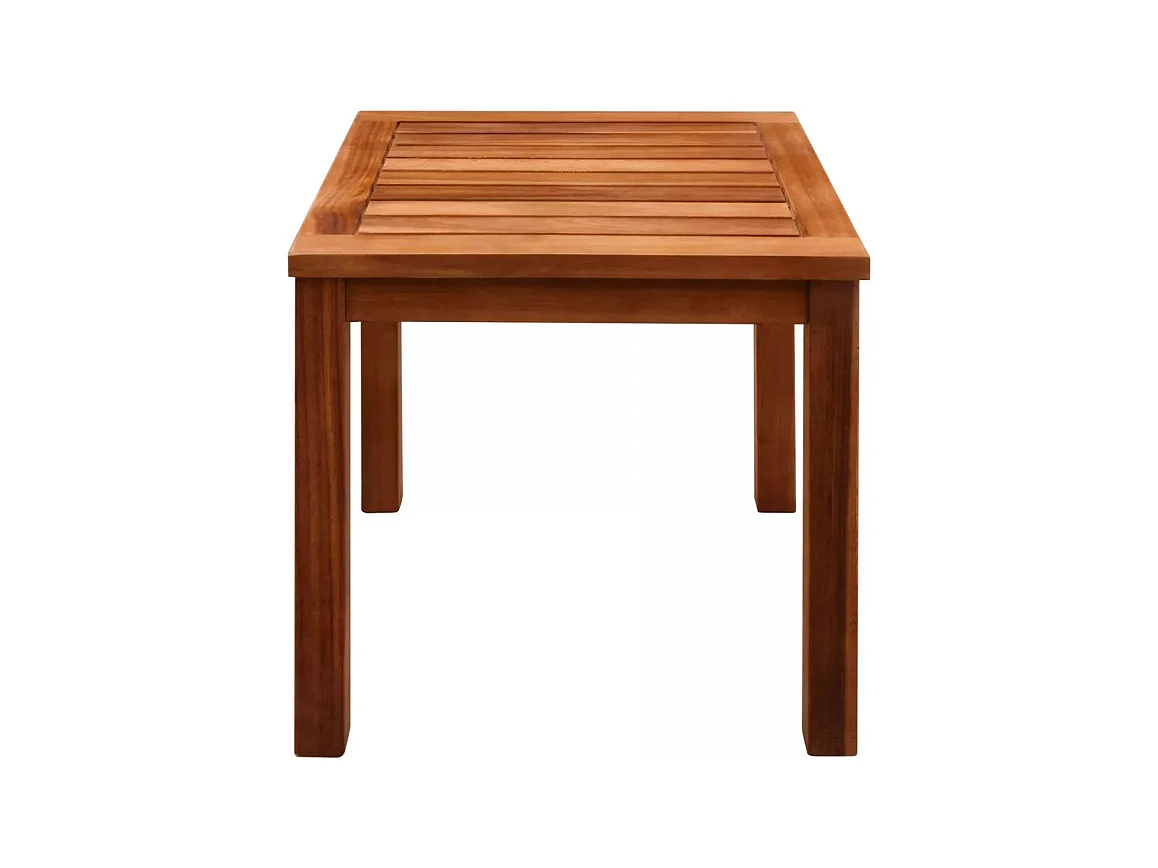 Chaises longues 2pcs et table Bois d'acacia solide et textilène