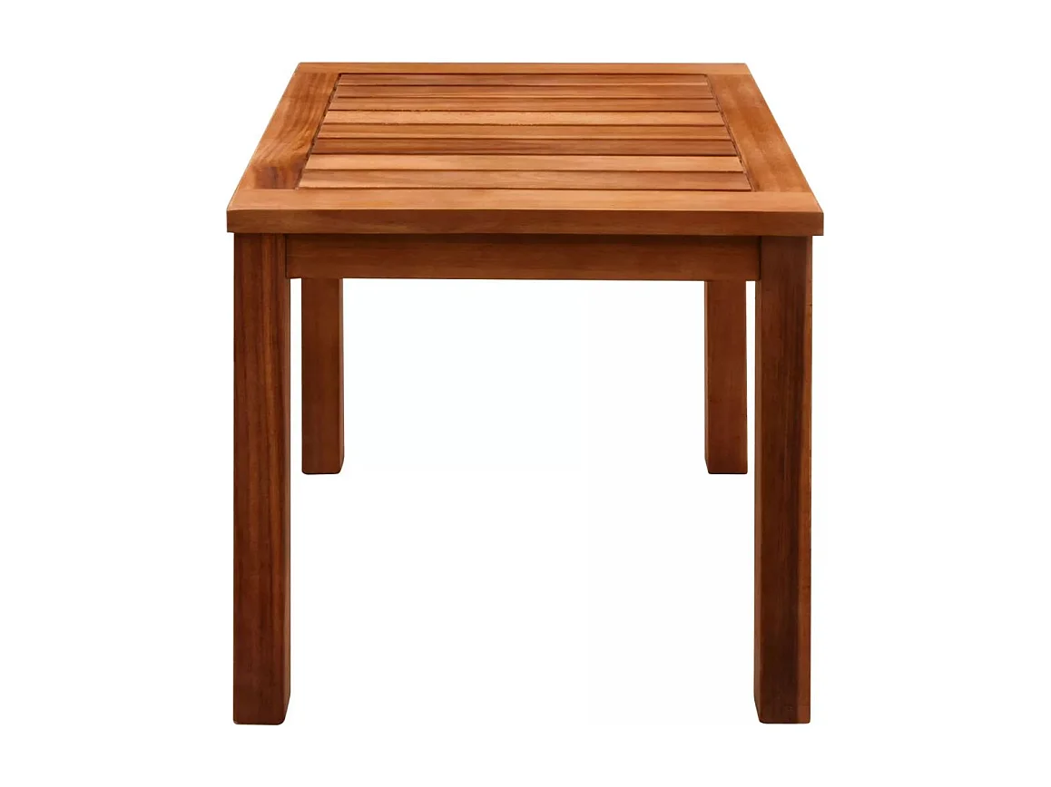 Chaises longues 2pcs et table Bois d'acacia solide et textilène