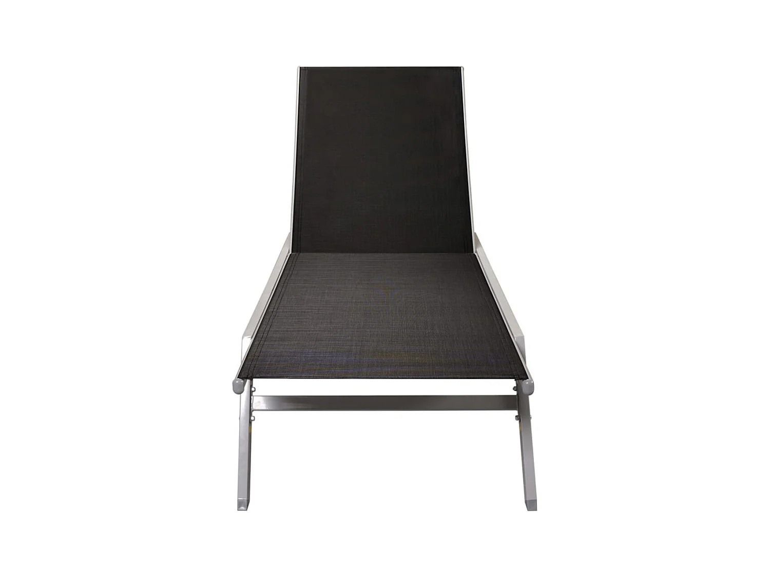 Chaise longue Acier et textilène Noir 2