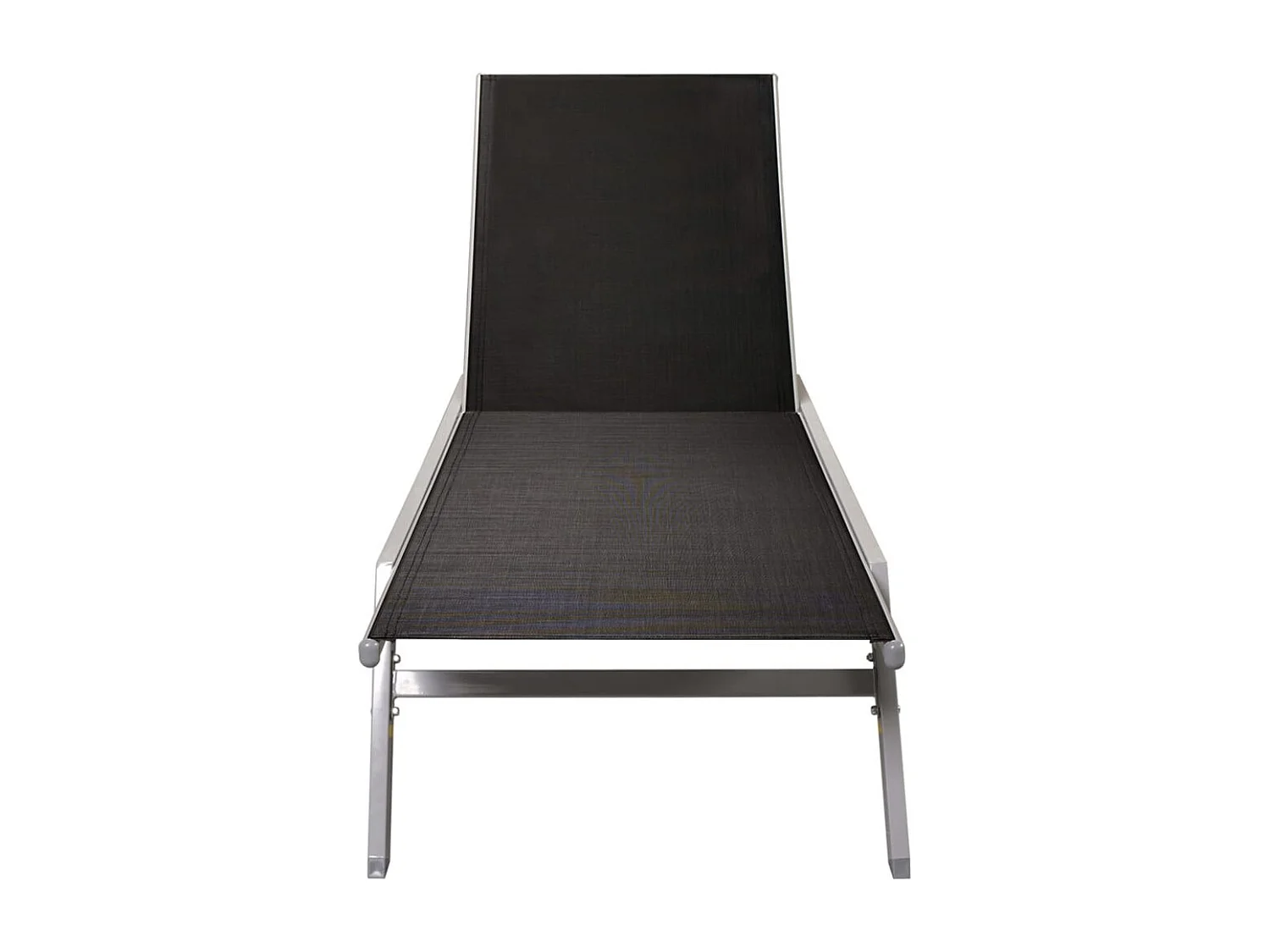 Chaise longue Acier et textilène Noir 2