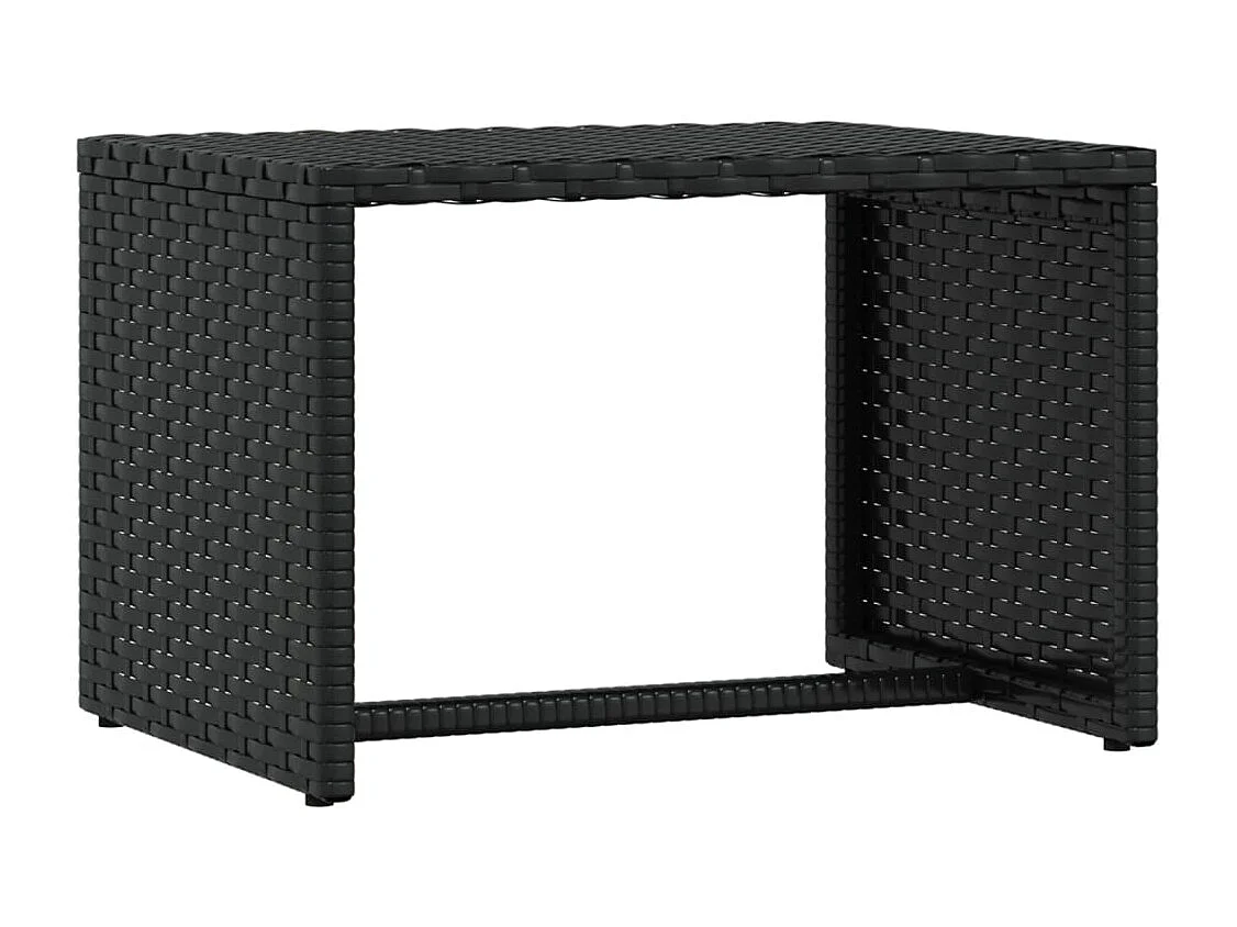 Transat 1 pc avec table noir résine tressée