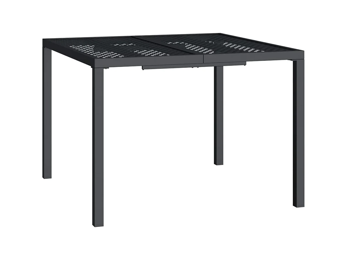 Table de jardin anthracite 100x100x72 acier