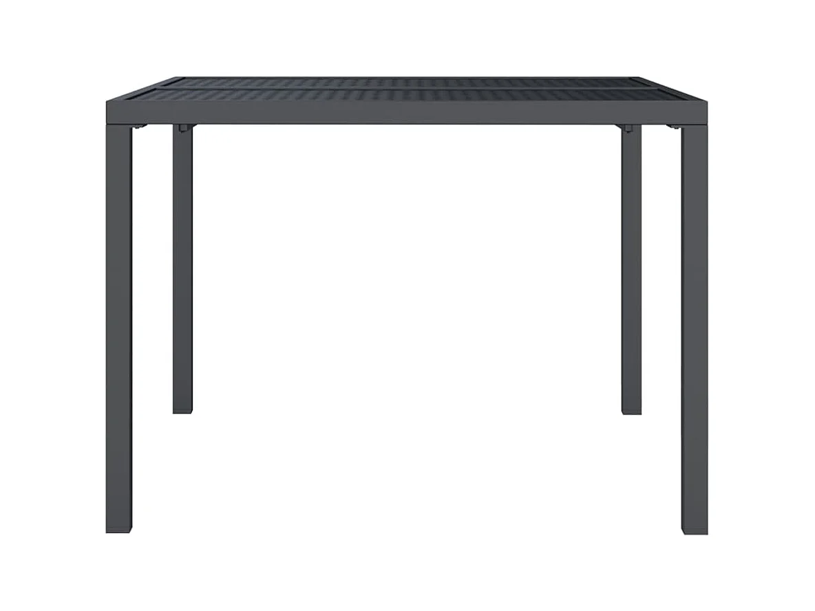 Table de jardin anthracite 100x100x72 acier