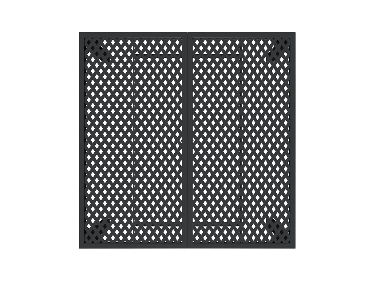 Table de jardin anthracite 100x100x72 acier