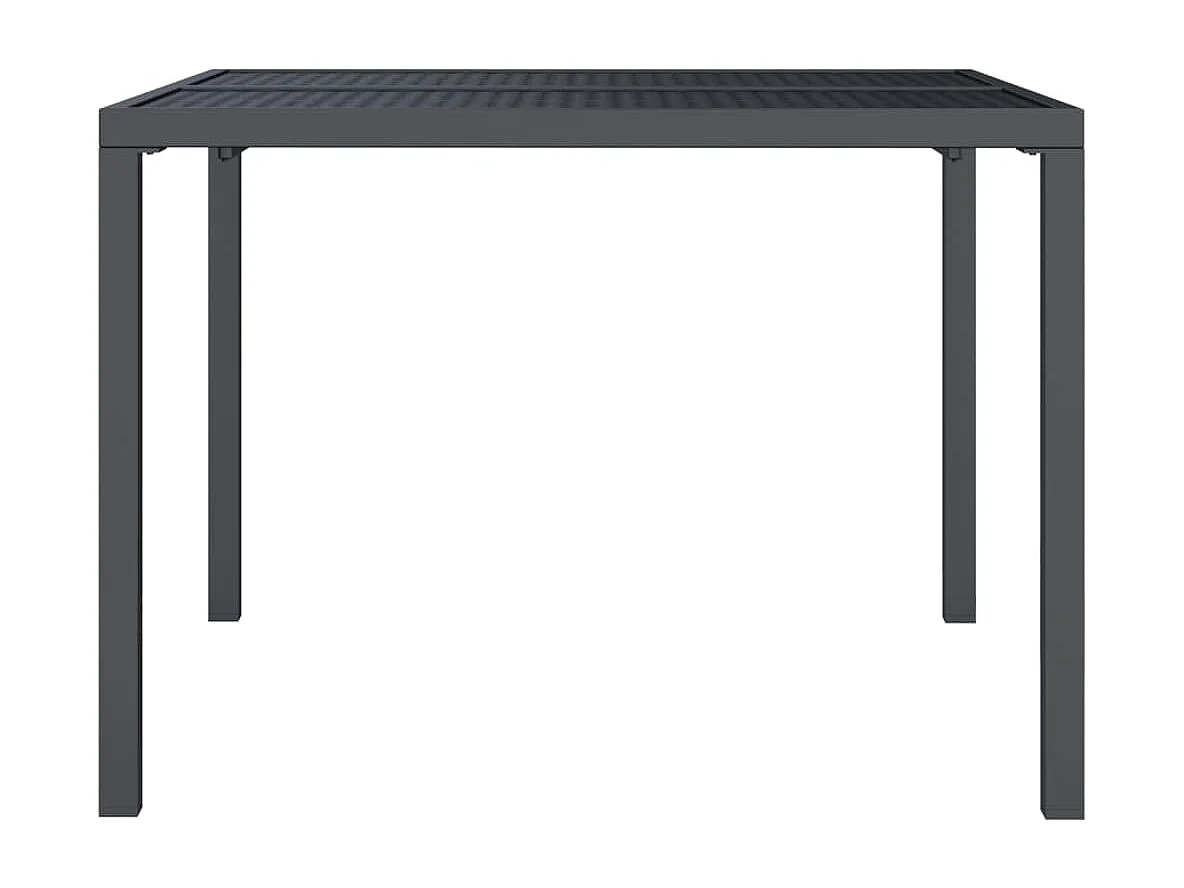 Table de jardin anthracite 100x100x72 acier