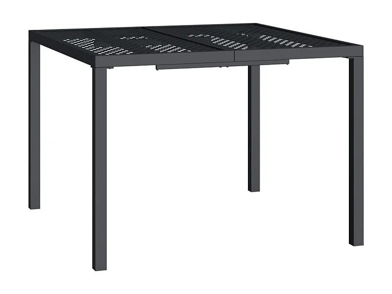 Table de jardin anthracite 100x100x72 acier