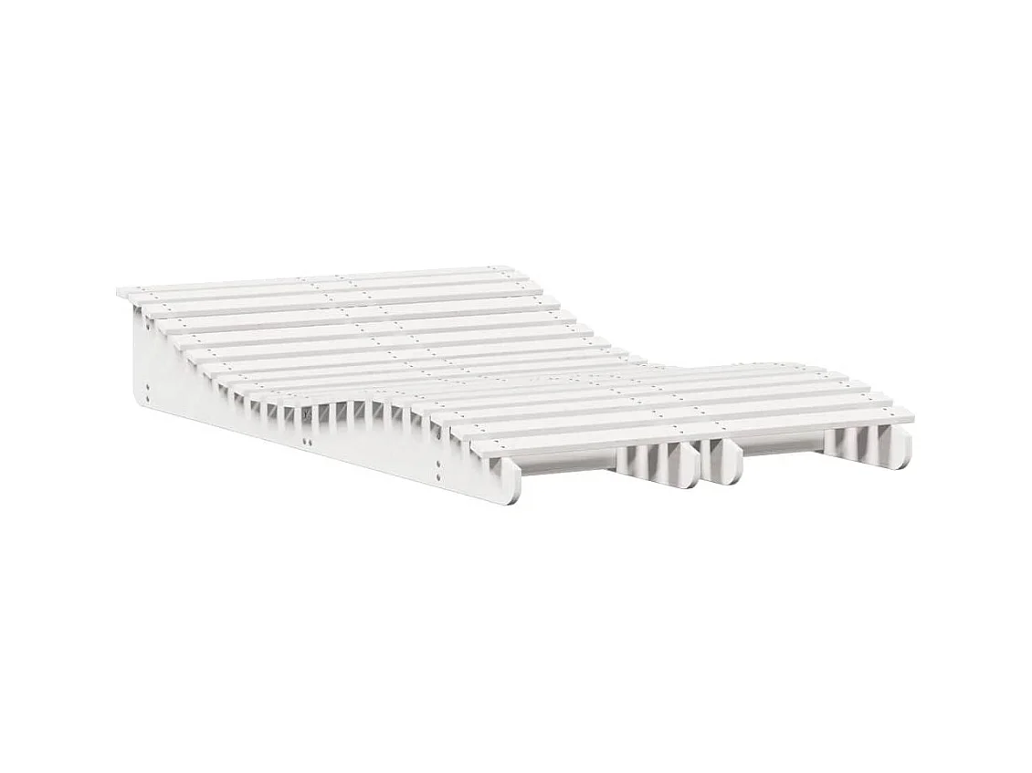 Chaises longues lot de 2 blanc 205x60x31,5 bois massif de pin