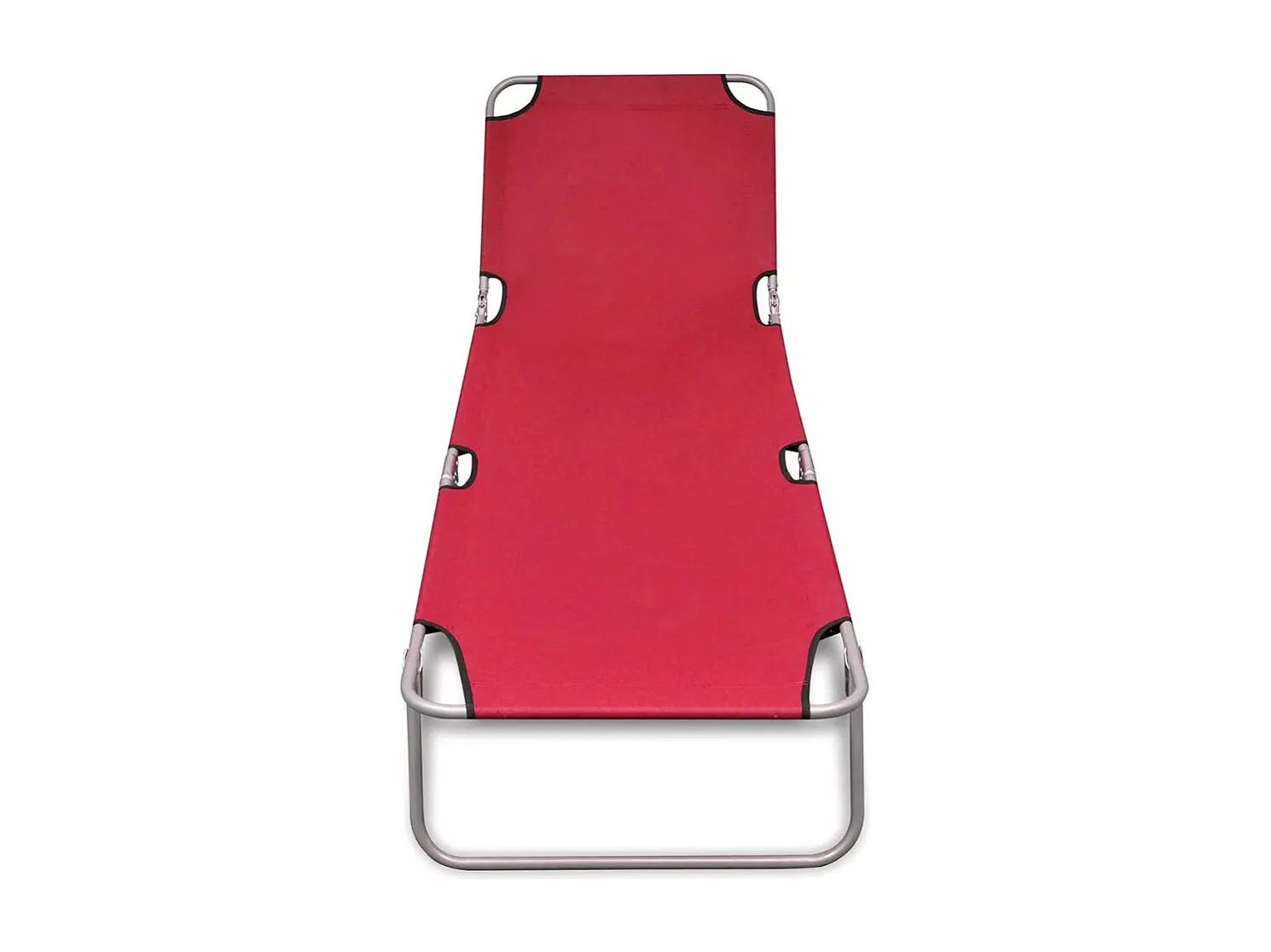 Chaise longue pliable Acier enduit de poudre Rouge