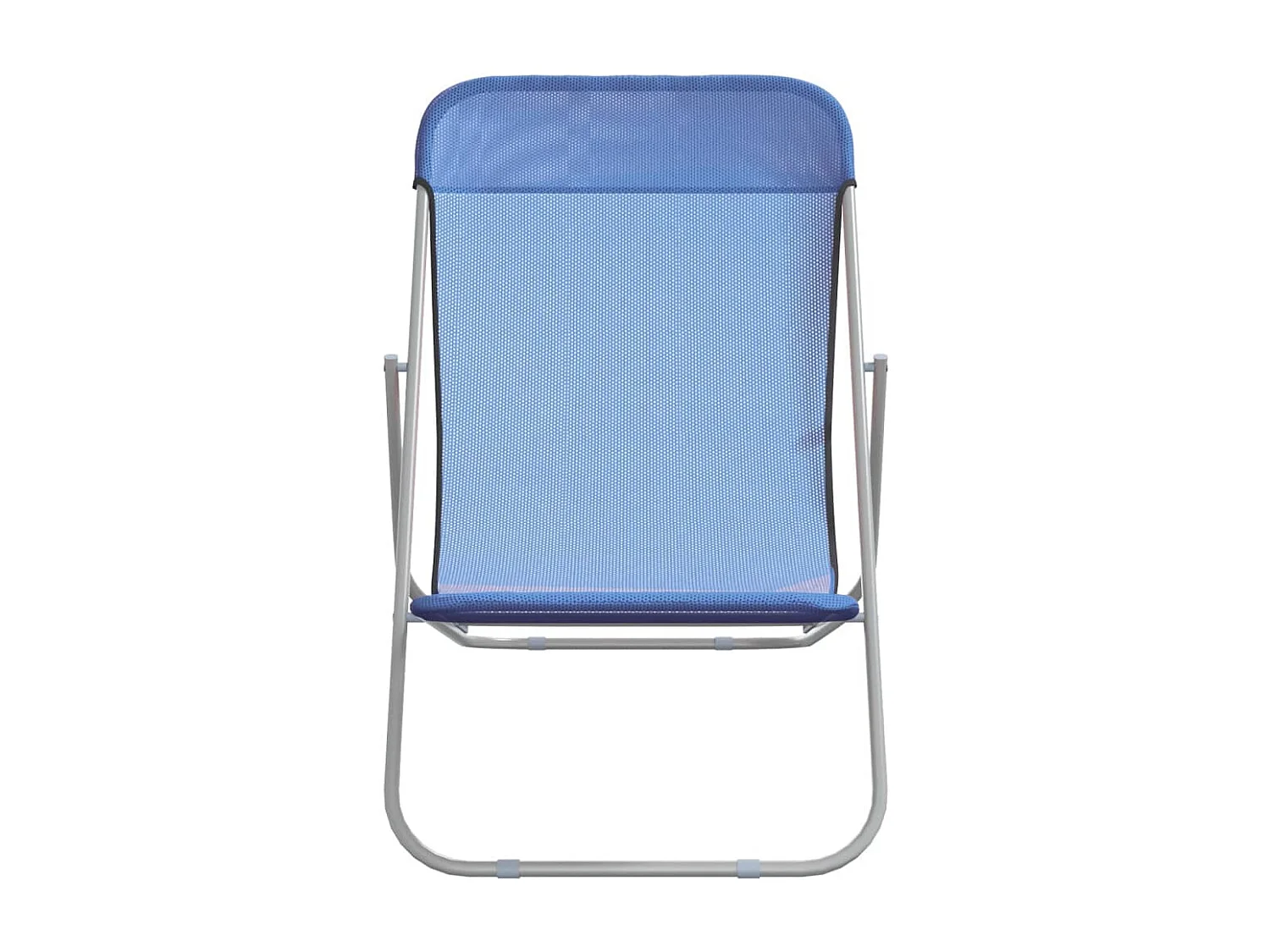 Chaises de plage pliantes 2pcs textilène acier enduit de poudre