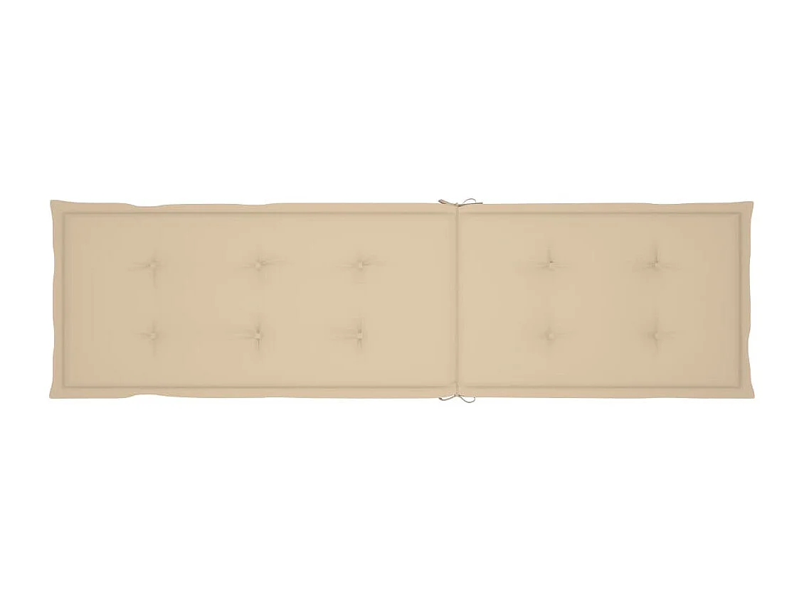 Chaise de terrasse avec repose-pied et coussin Acacia solide 2