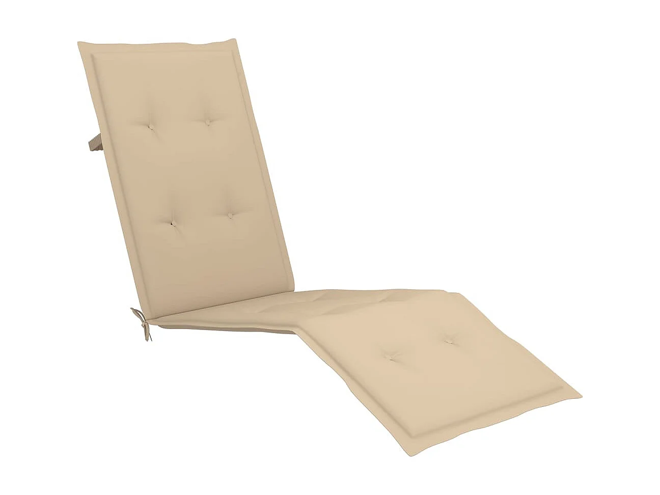 Chaise de terrasse avec repose-pied et coussin Acacia solide 2