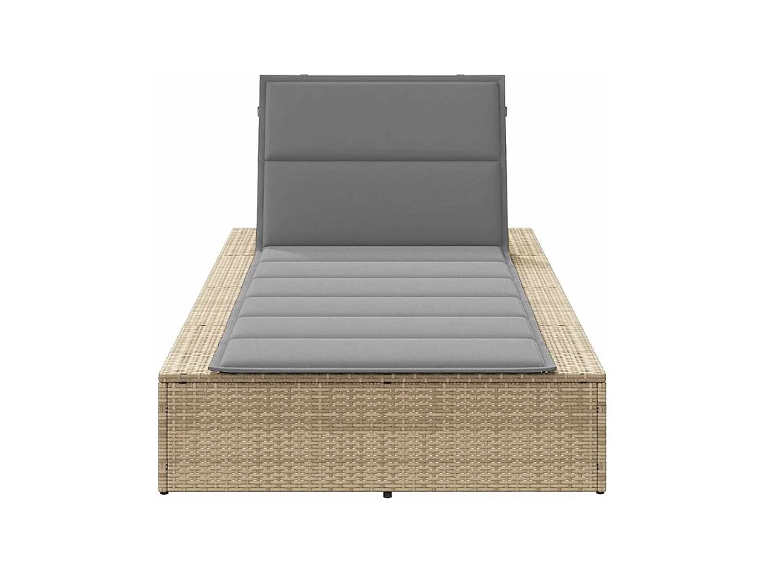 Transat avec coussin flottant beige résine tressée