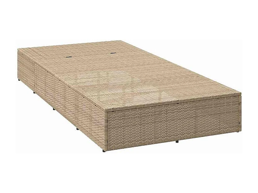 Transat avec coussin flottant beige résine tressée