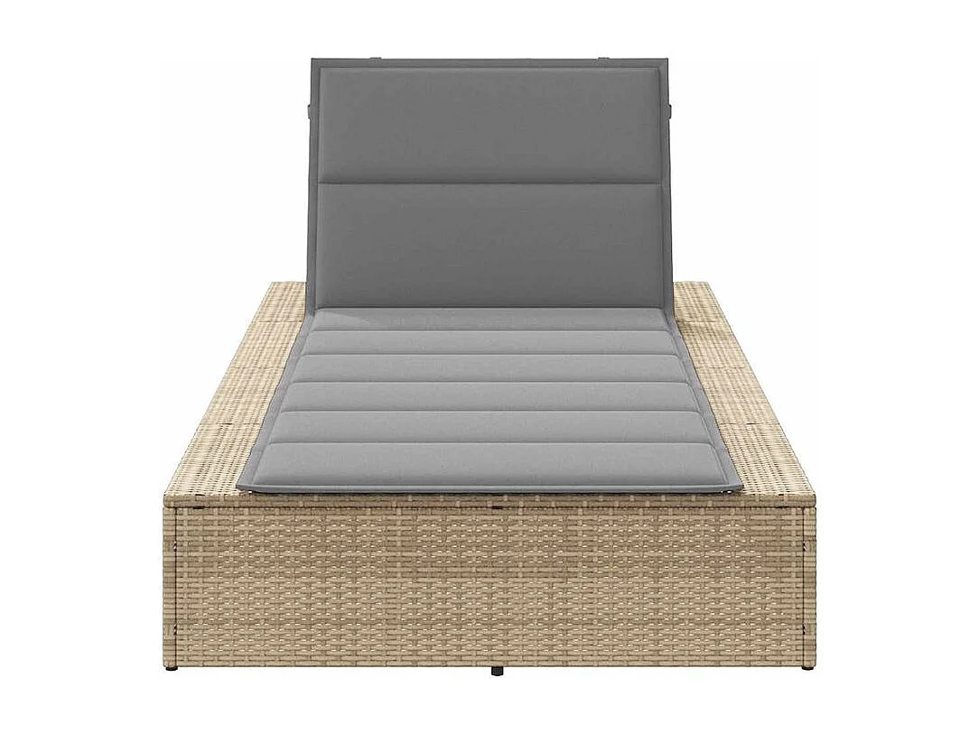 Transat avec coussin flottant beige résine tressée