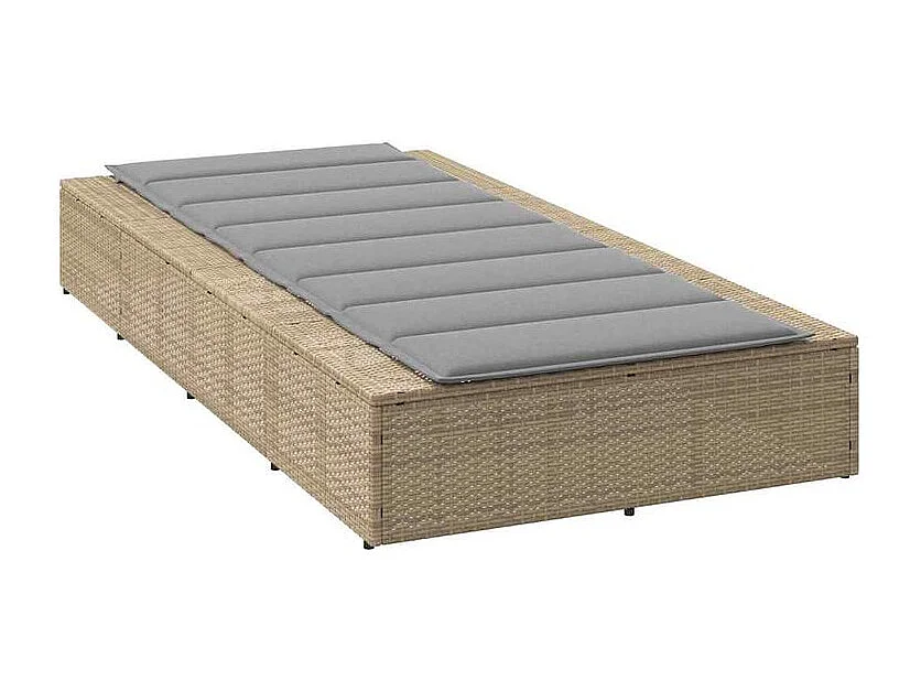 Transat avec coussin flottant beige résine tressée