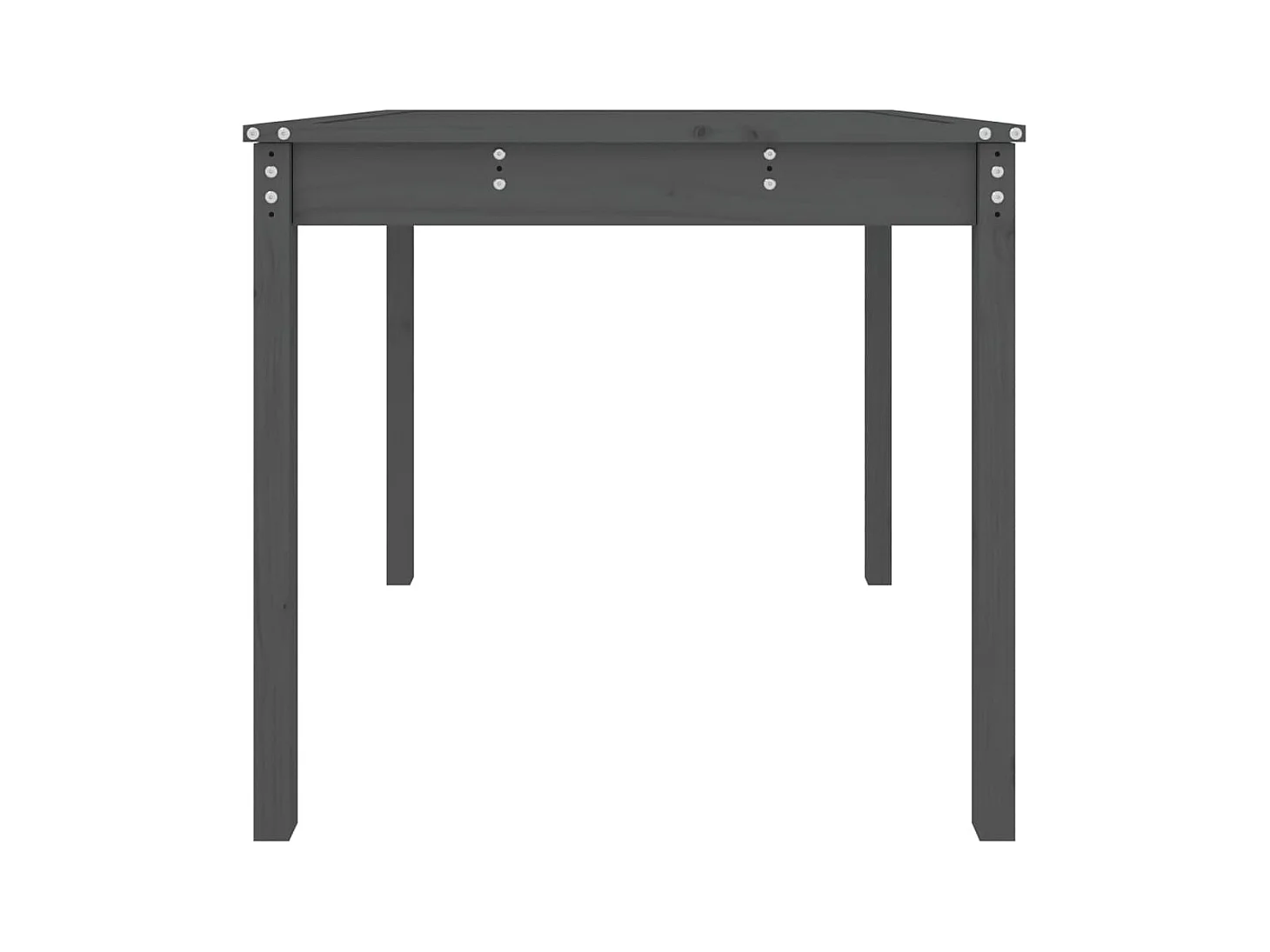 Table de jardin gris 82,5x82,5x76 bois massif de pin