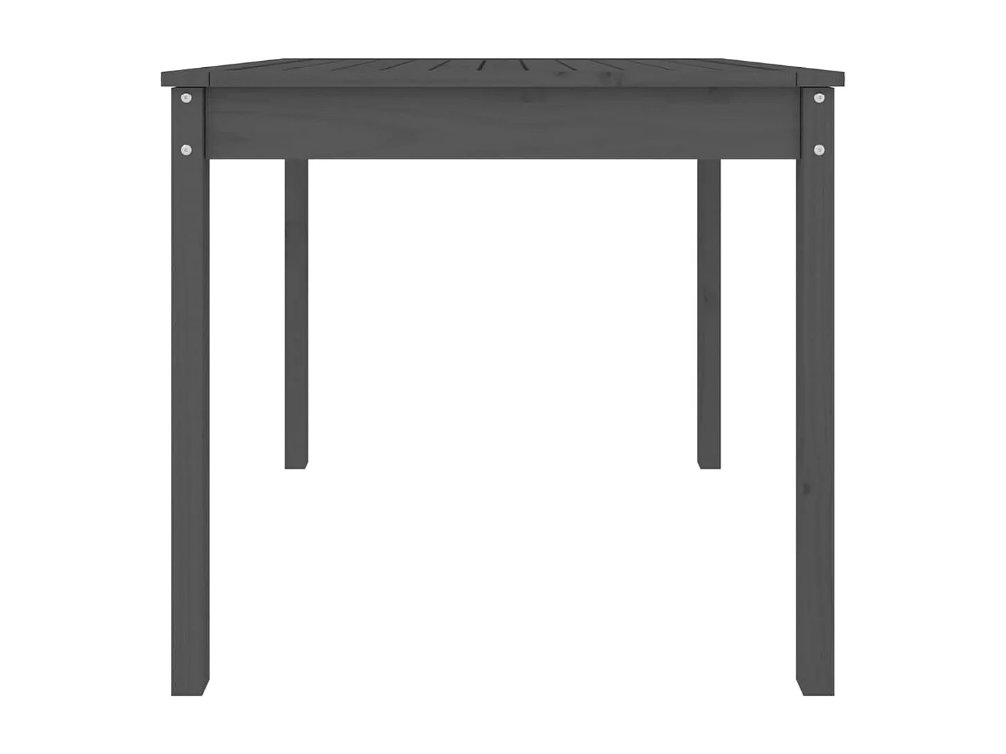 Table de jardin gris 82,5x82,5x76 bois massif de pin