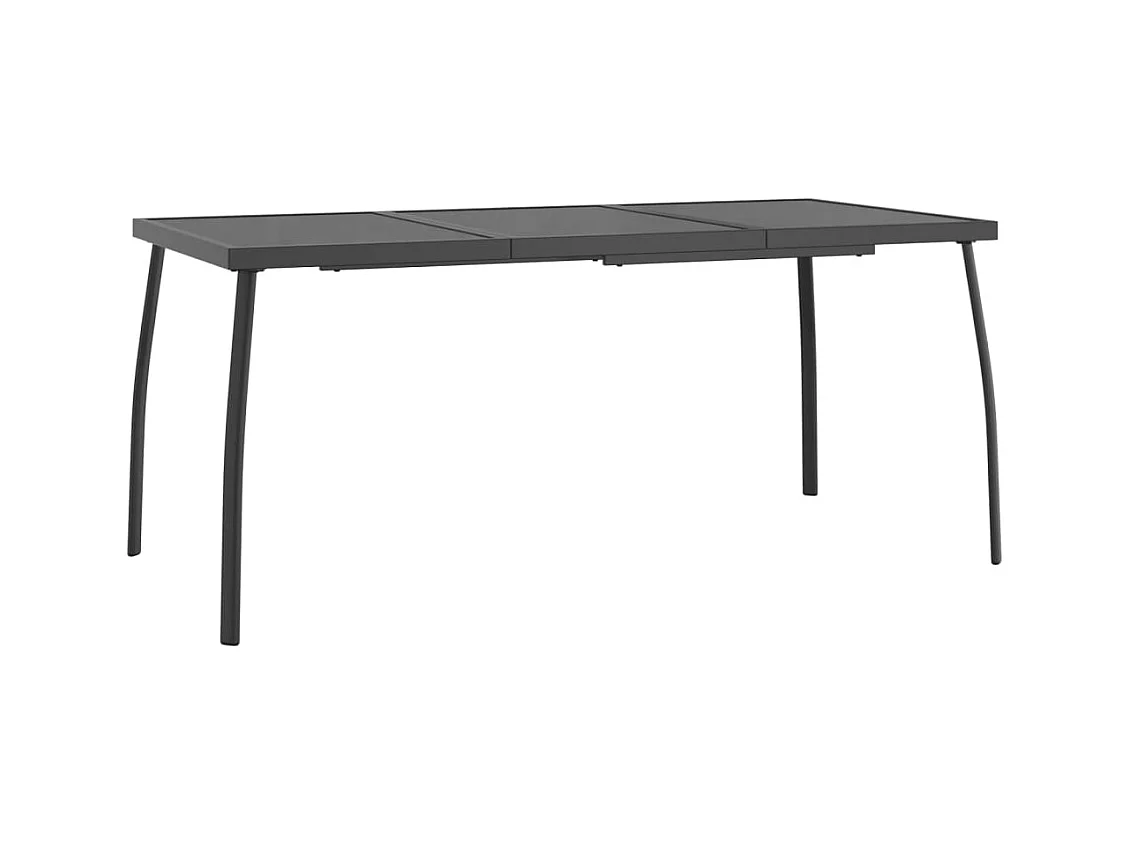 Table de jardin anthracite 165x80x72 Treillis d'acier