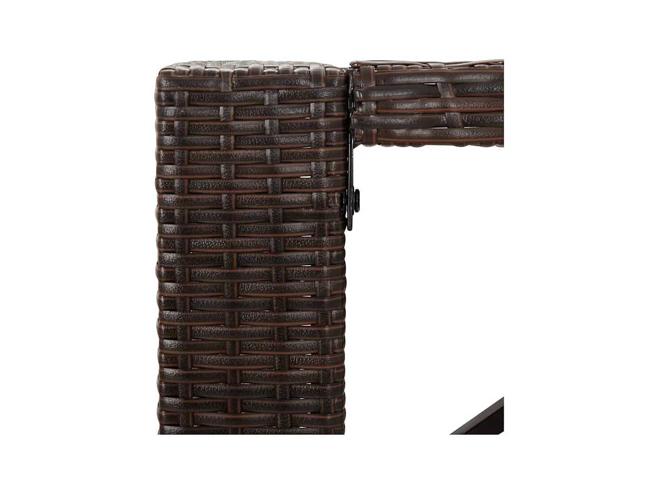 Table de bar et dessus en verre marron 185x80x110 poly rotin