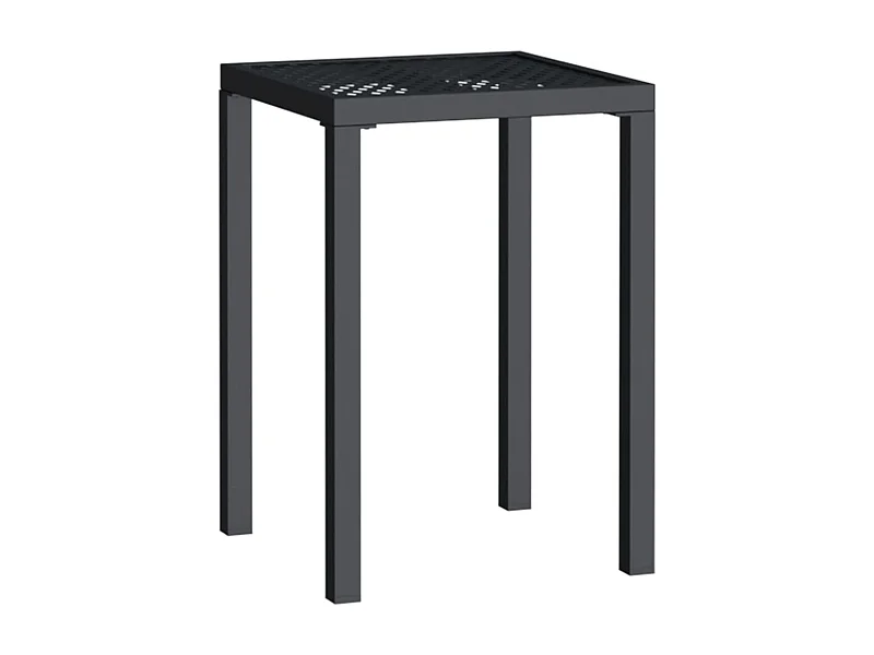 Table de jardin anthracite 50x50x72 acier