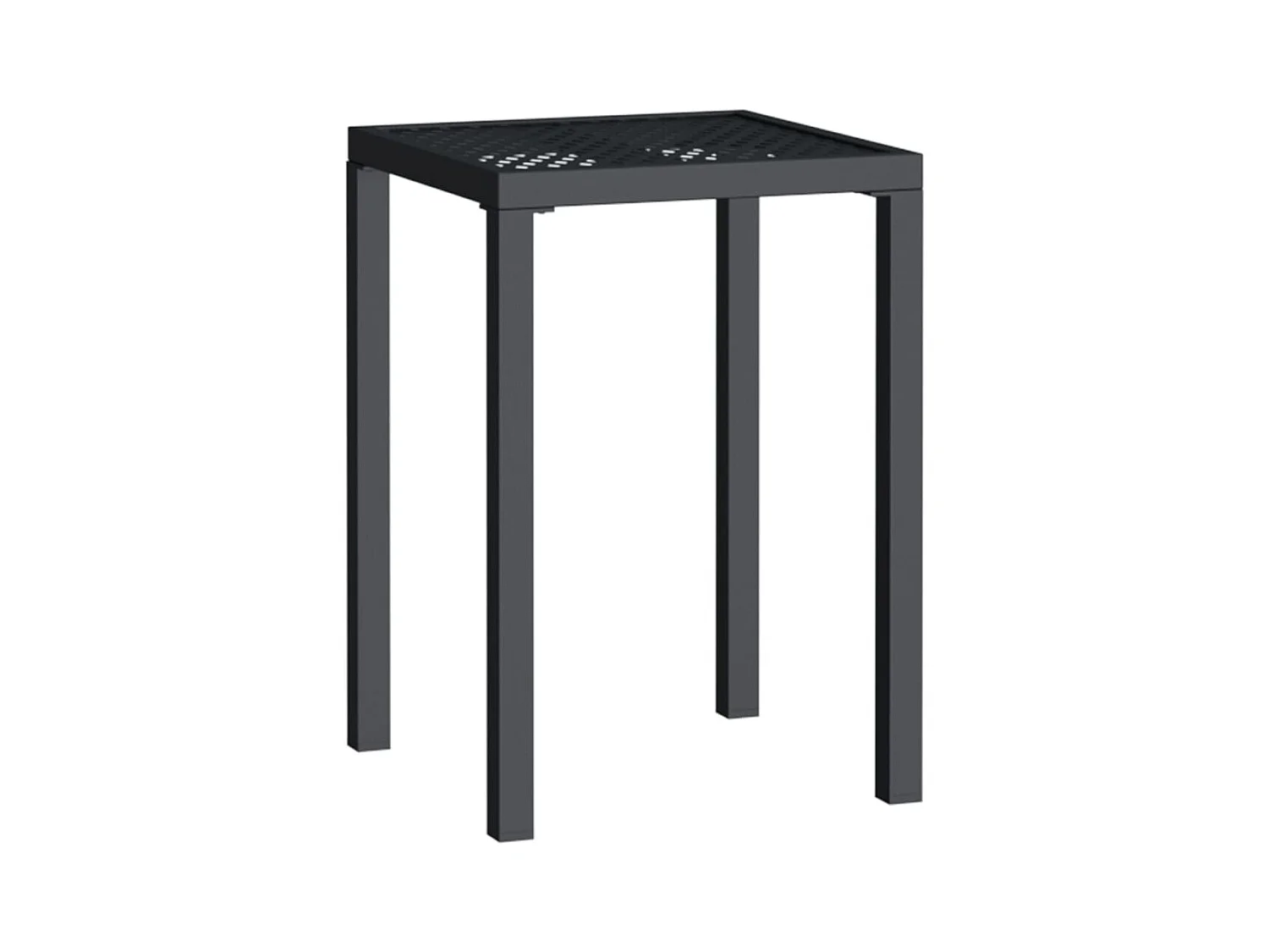 Table de jardin anthracite 50x50x72 acier